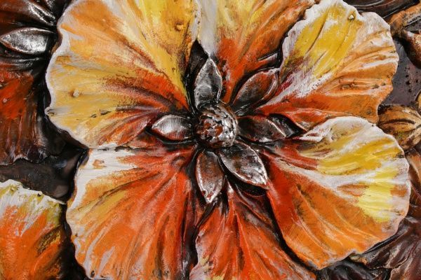 Картина Букет оранжевый 100x100 см H1479A 