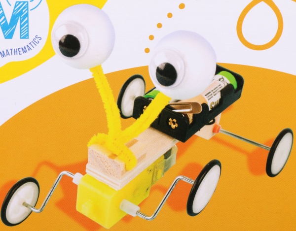 Конструктор деревянный Зірка Stem электромеханический Робот-ползун 451017