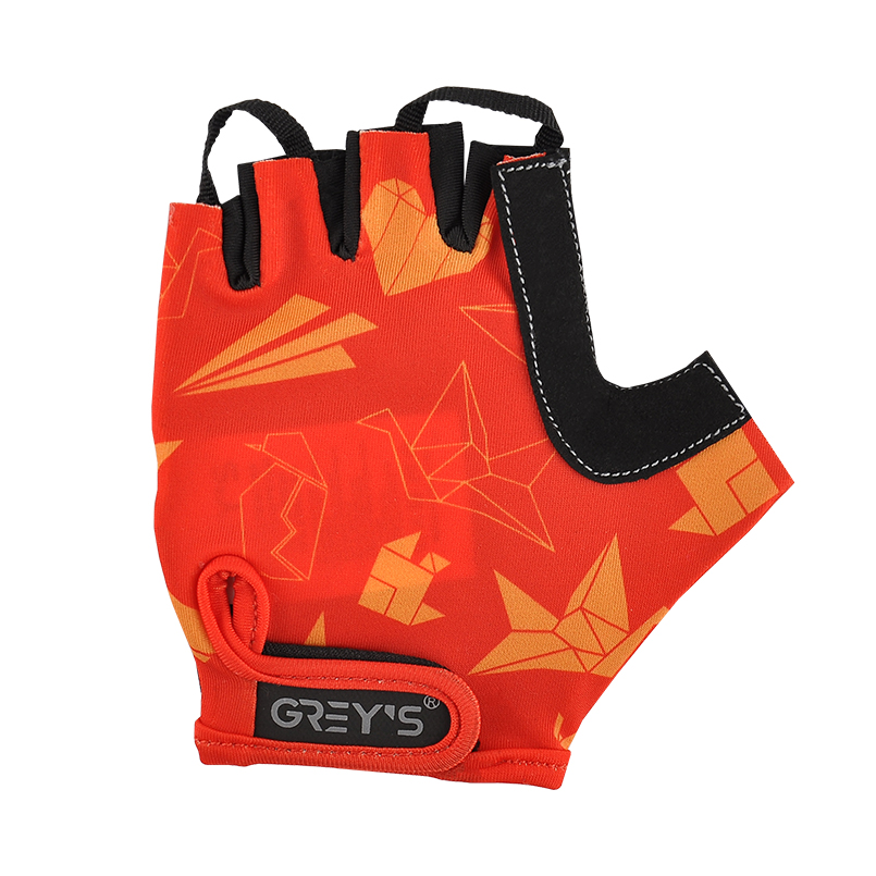 Велоперчатки GREY'S детские GR18735 13/14 красный с черным