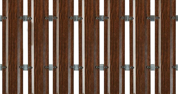 Євроштахетник сторона A 0,40 PE Woodlike (brown) 0.125x1250 — фото 1