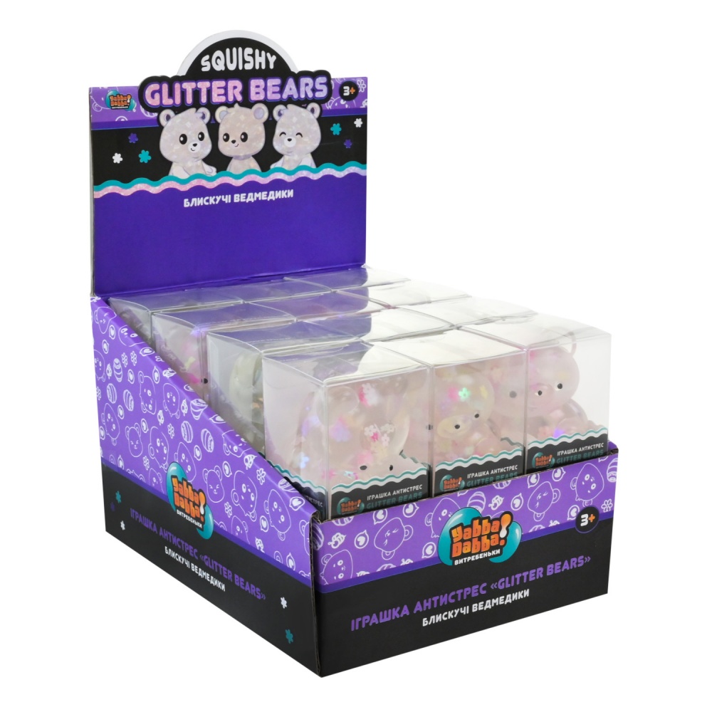 Іграшка-антистрес Yabba Dabba Ведмедик з блискітками YD2553