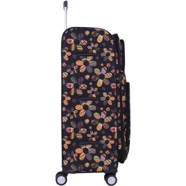 Чемодан Bagland Леон 90 л черный с рисунком 731 (0037966274) 