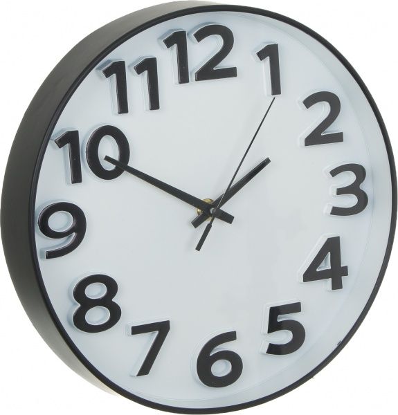 Часы настенные Элемент 25,4 см черные