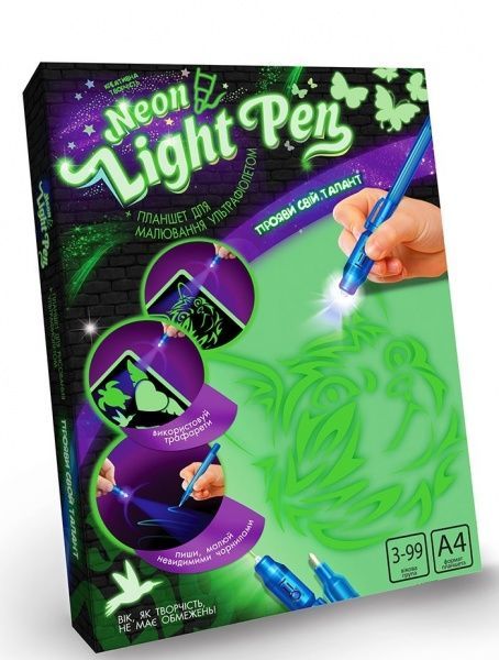 Набор для творчества Danko Toys NEON LIGHT PEN укр. (10) в ассортименте