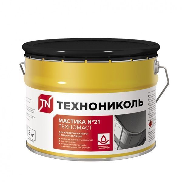 Мастика бітумно-каучукова TECHNONICOL №21 Техномаст 3 кг