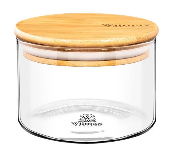 Банка для сыпучих с бамбуковой крышкой 400 мл Thermo WL-888501/A Wilmax