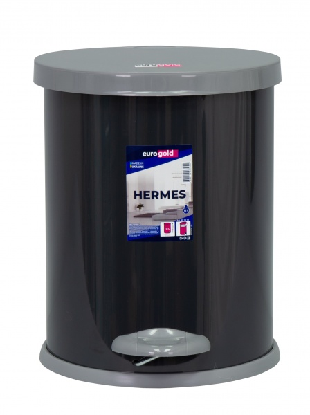 Ведро с педалью Eurogold HERMES 12 л антрацит 801312