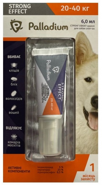 Капли Strong Effect вес 20-40 кг 1*6мл туба