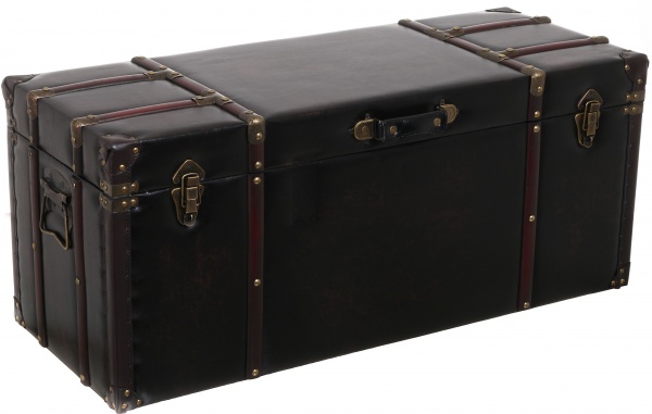 Скриня-пуф CHESTERFIELDS M 92x36.5x39 см темно-коричневий 