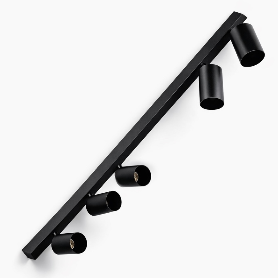 Светильник накладной поворотный LIGHT SET PLESO 5x10 Вт GU10 черный