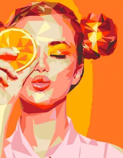 Картина по номерам акриловая живопись по номерам Orange Girl Rosa Start 
