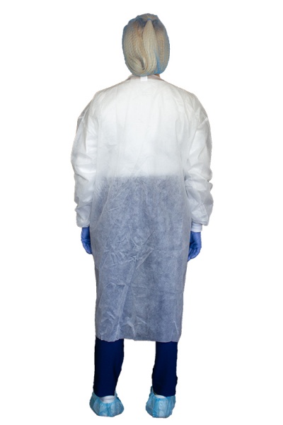 Халат Zorro из спанбонда на кнопках р. XXL рост универсальный белый