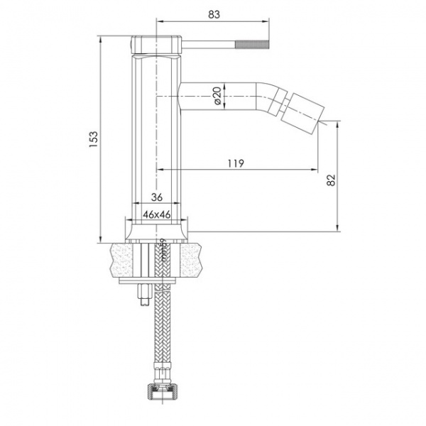 Змішувач для біде Imprese Brenta ZMK071901070 хром