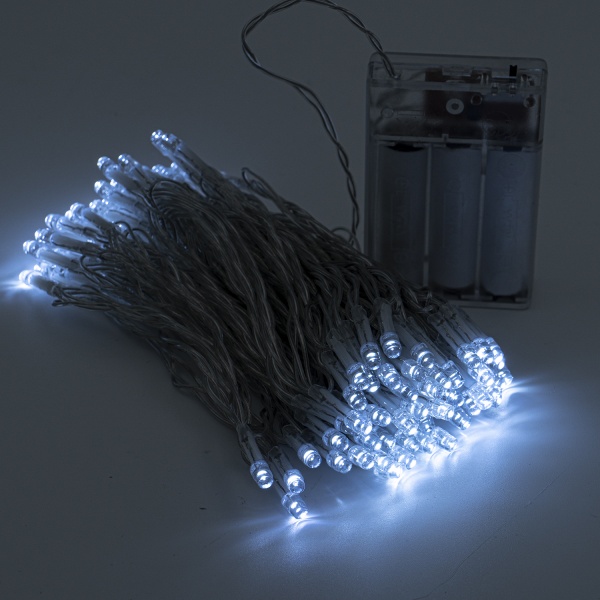 Декоративная гирлянда Altalusse (INL-2401B-100 Cold) встроенный светодиод (LED) 100 ламп 10 м 