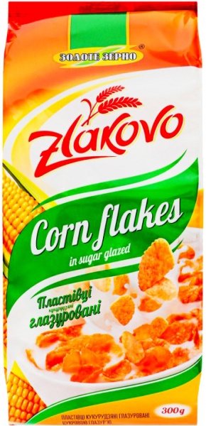 Пластівці Золоте зерно екструзійні Глазуровані 300г п/ет (4820017297066) 