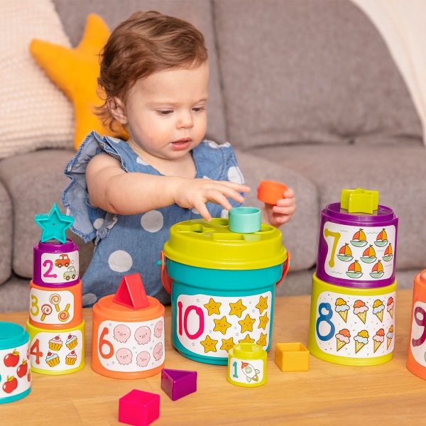 Игровой набор Battat Lite Сортер-пирамидка два в одном BT2611Z