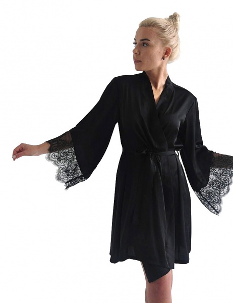 Халат жіночий Каміла р. 44 чорний 421-2023