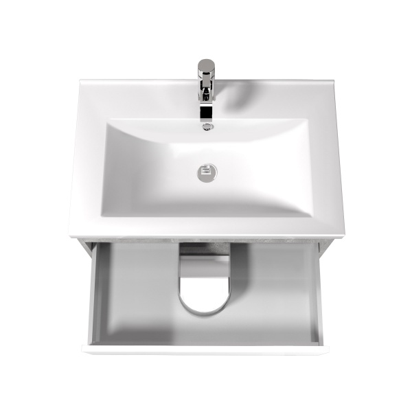 Тумба Мойдодыр Polo Loft 70-U с умывальником Cosmo 70 напольная/подвесная