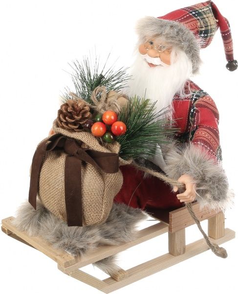 Декоративная фигура Дед Мороз на санях S1806A 40 см 