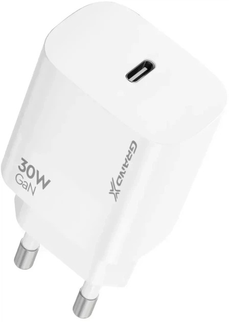 Зарядний пристрій Grand-X CH-390W 30W Type-C Quick Charge QС3.0 White (CH-390W)