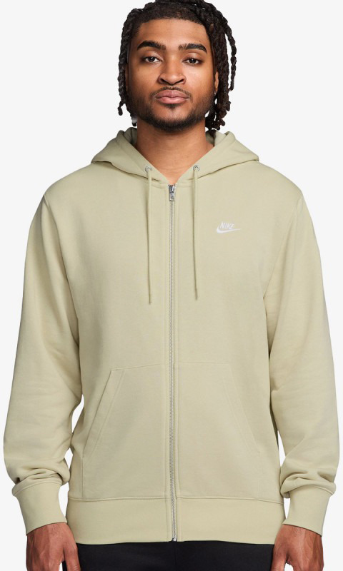 Джемпер Nike M NK CLUB FT FZ HOODIE FN3884-229 р.M бежевий