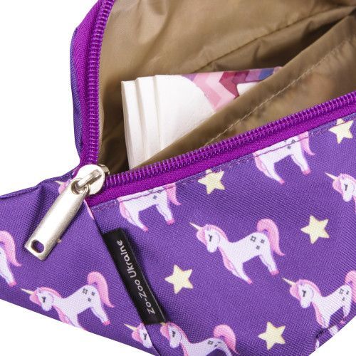 Сумка-бананка Единороги 3 фиолетовая Zo-Zoo