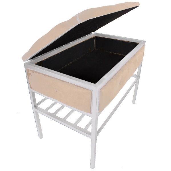 Банкетка Метал Арт Рино молочный 