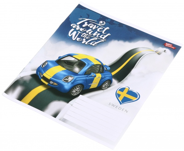 Зошит шкільний 12 аркушів у косу лінію в асортименті Мрії збуваються