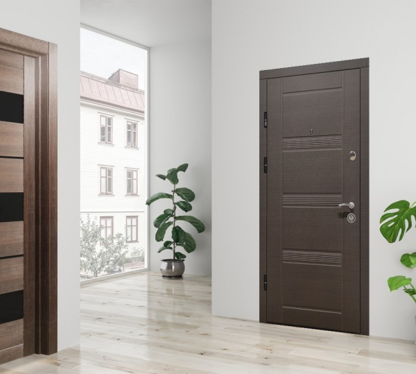 Дверь входная Министерство дверей КС-29+ венге серый горизонт 2050х860 мм левая