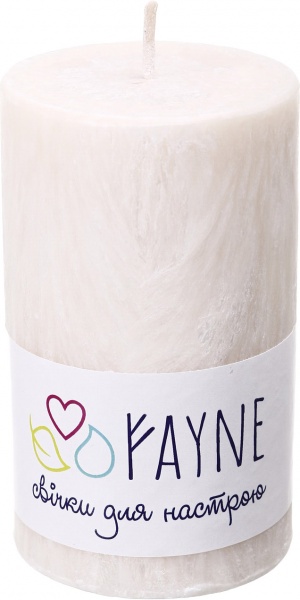 Свеча Цилиндр пальмовая бежевая 6х10 см ТМ FAYNE