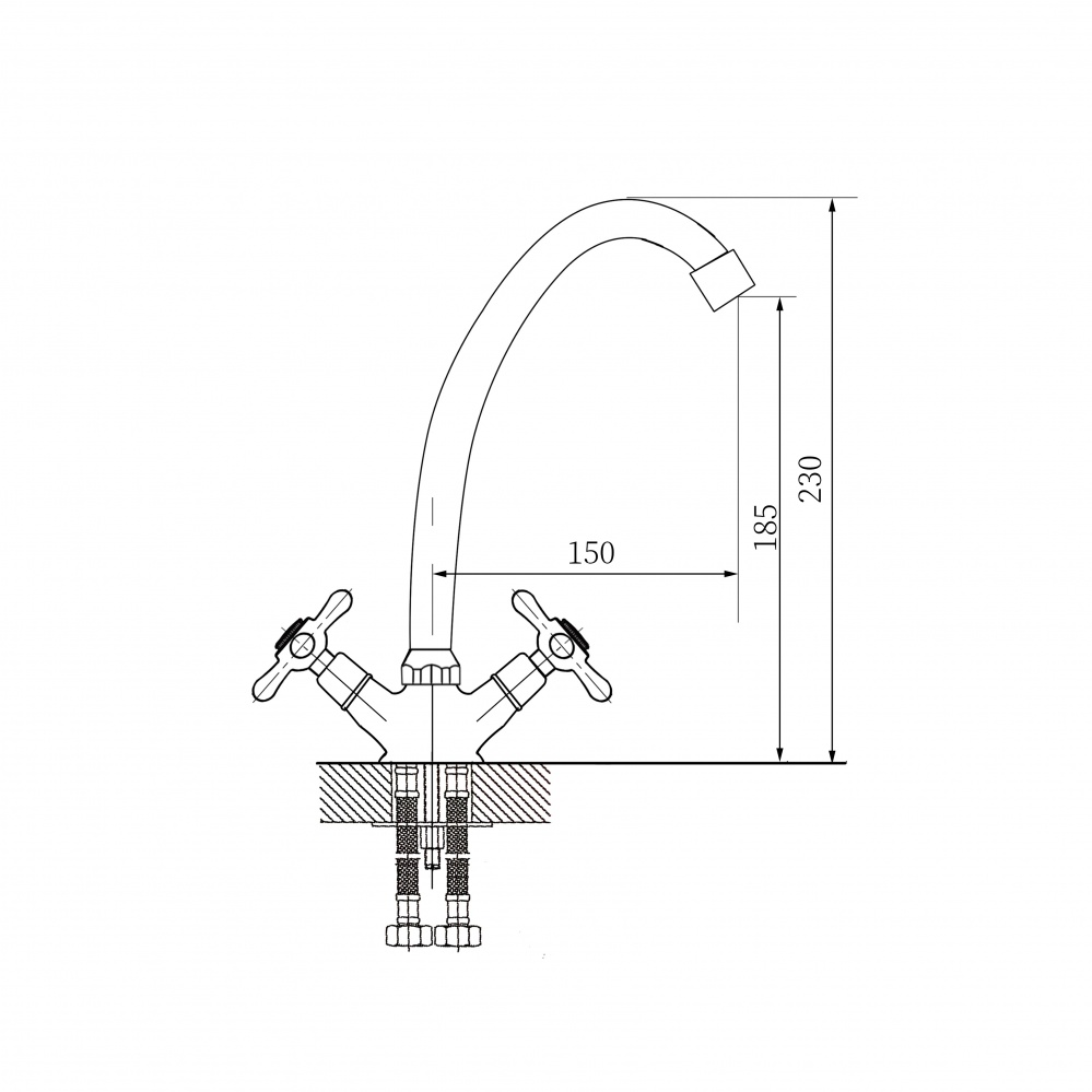 Смеситель для кухни Mixxen МЕДЕЯ-2 хром MXXI0813