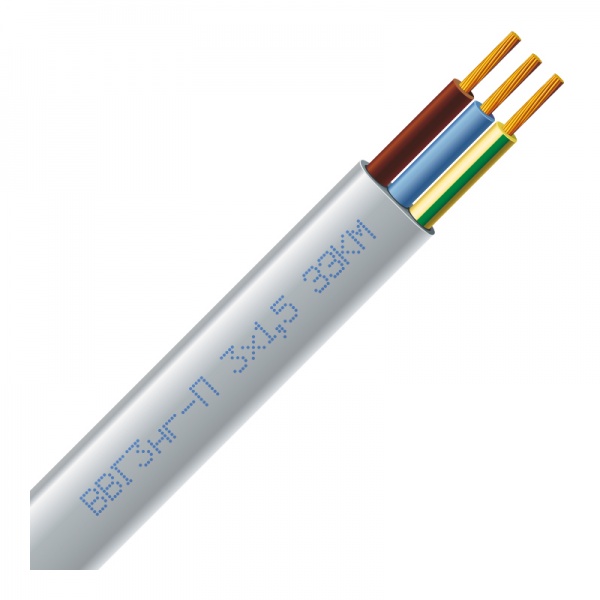 Кабель силовий багатожильний ЗЗКМ ВВГ-п нгд 3х1,5 мідь 