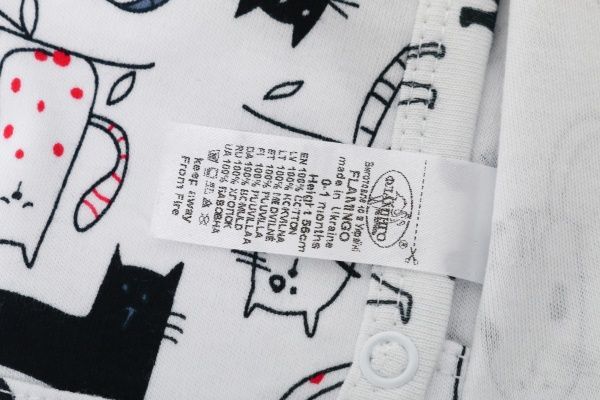 Комбинезон Фламинго р.56 белый с принтом 146-217 