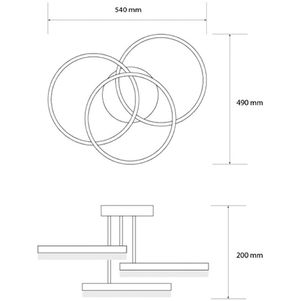Люстра светодиодная Светкомплект LED ACR DECO-3R 75W WH RC с пультом д/у