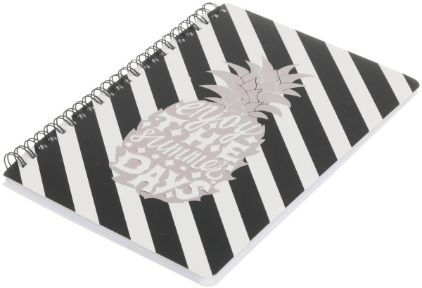 Блокнот Черно-белый ананас 14,5х21 см Mikirei