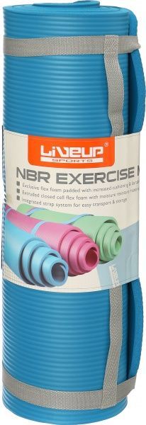 Килимок LiveUp NBR MAT 1800х600х12 мм NBR блакитний