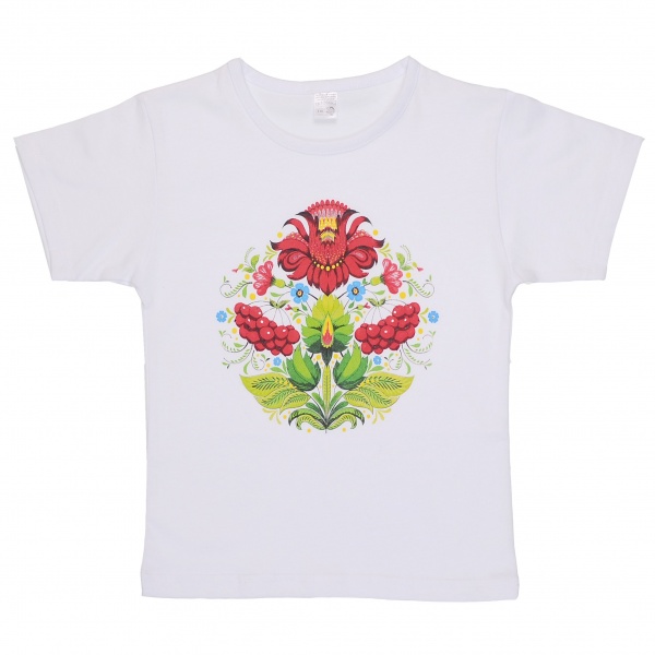 Футболка для девочек Татошка р.128 белый 0601301цбі 