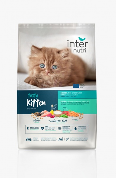 Корм сухий для кошенят та вагітних/годуючих кішок Internutri Tasty Kitten з куркою 2 кг