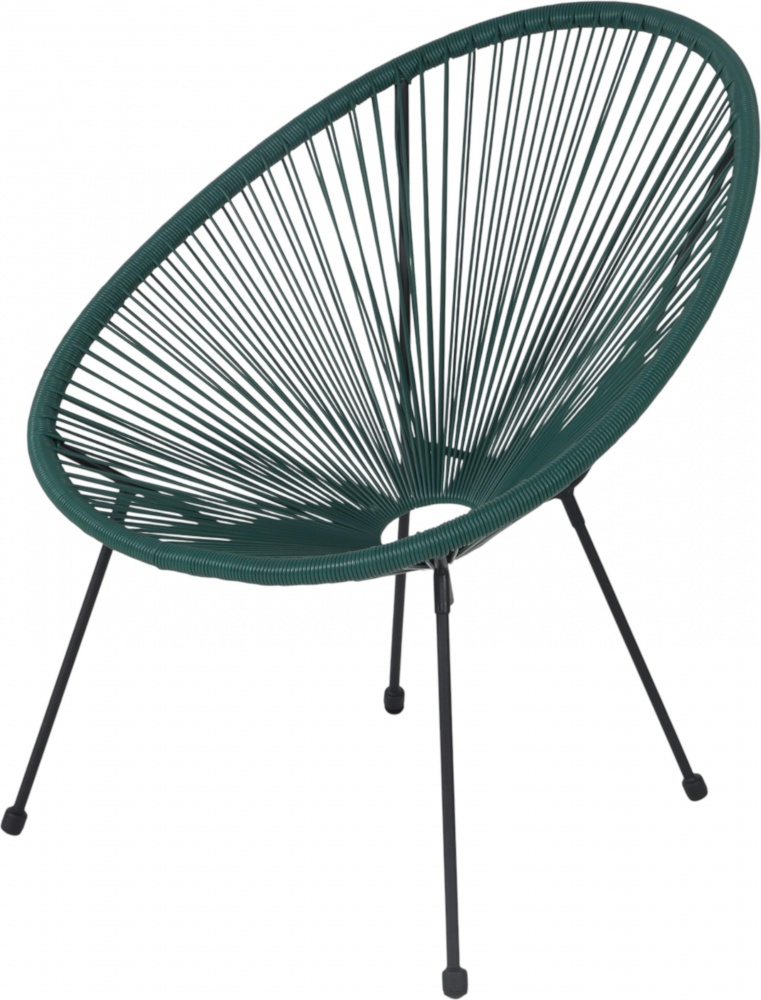 Крісло ротангове Indigo кругле 75,5х72х85 см зелений