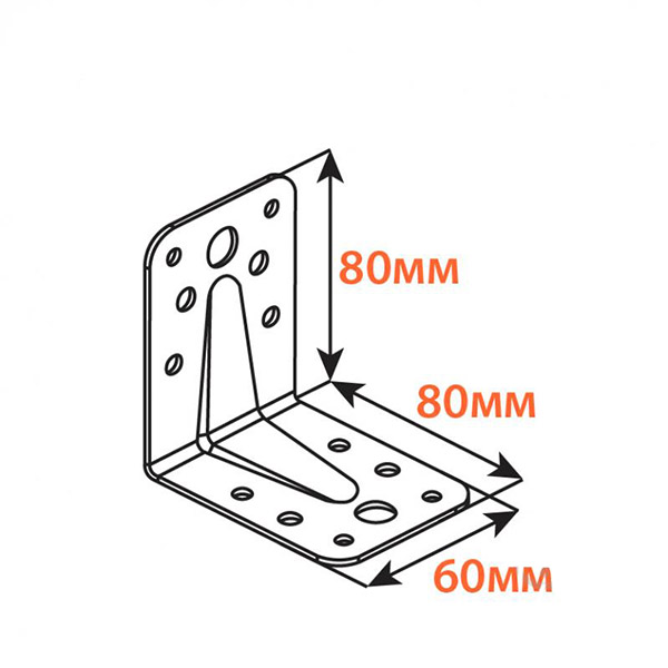 Уголок перфорированный Kolchuga равносторонний 80x80x60 мм 2 мм