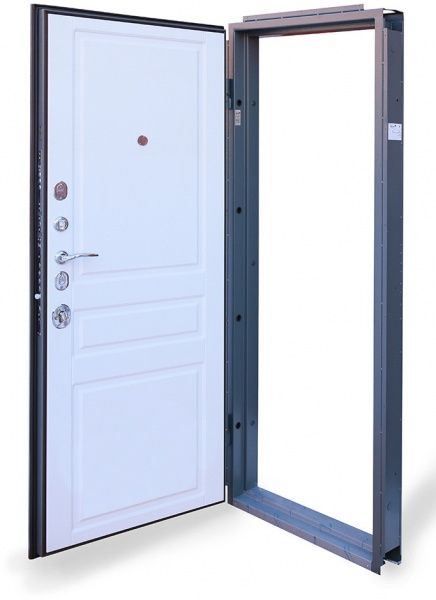 Дверь входная Abwehr АП2-335 096Л (БТ+Б) моноблок KALE+верхний замок KALE серый 2050x960мм левая