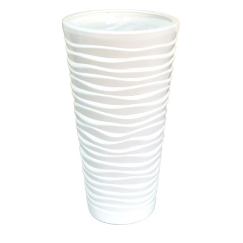 Горшок керамический Ориана-Запорожкерамика Нова волна круглый 16л белый 