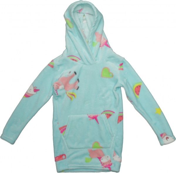 Туника для девочек Фламинго р.134 ментоловый с рисунком 881-910 