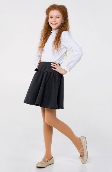 Юбка Smil р.134 темно-серый меланж 120262 