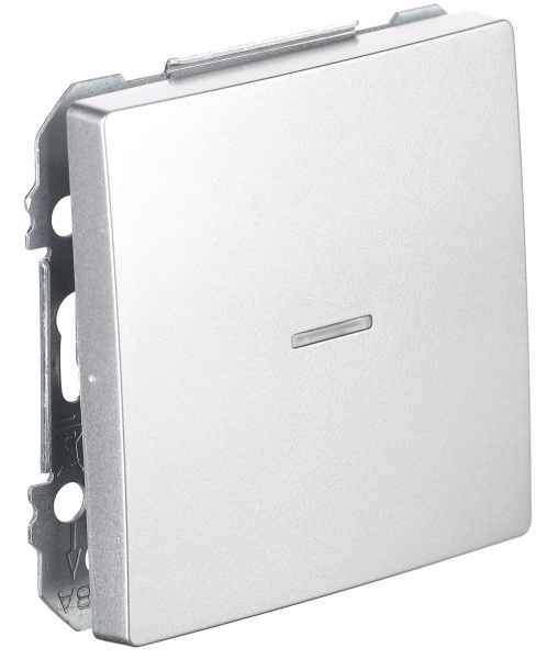 Вимикач одноклавішний Siemens Style з підсвіткою платина металік 5TG72705PM01