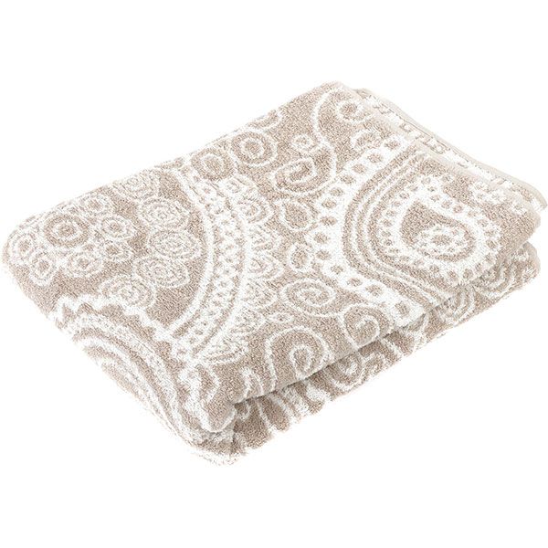 Рушник La Nuit Жакард бежевий/білий 70x140 см