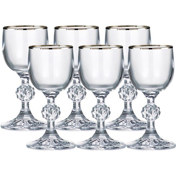 Набір чарок Bohemia Claudia платина 50 мл 6 шт