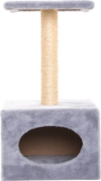 Кігтеточка Природа Д11 з будкою 36х36х65 см Сіра