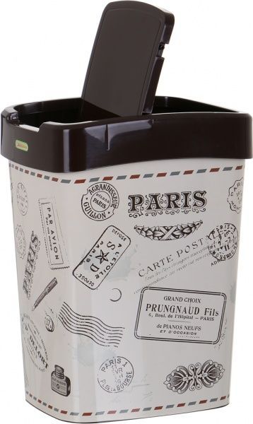 Контейнер для мусора Алеана Алеана Париж 18 л серый/темно-коричневый 121067