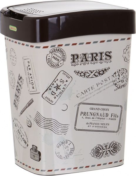 Контейнер для мусора Алеана Алеана Париж 18 л серый/темно-коричневый 121067